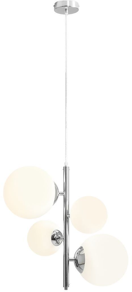 Lampa wisząca Bloom chrom 1091L4 szklane klosze kule - Aldex