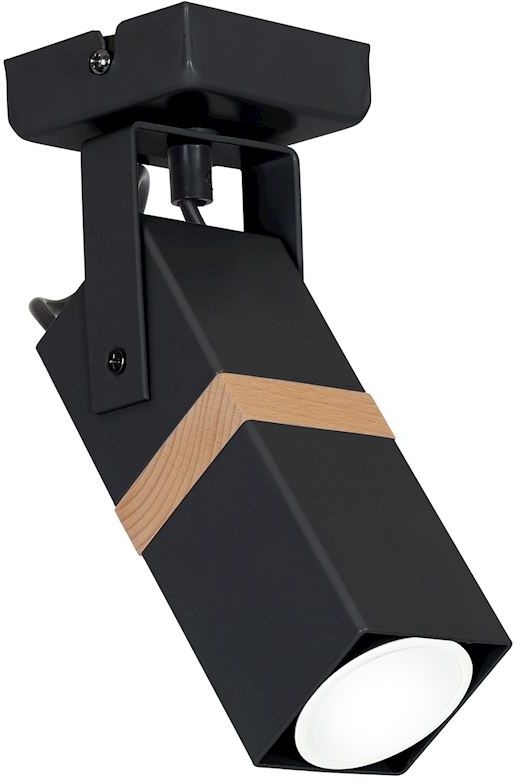 Milagro VIDAR BLACK MLP5400 oprawa natynkowa metal / drewno czarny 1xGU10 20cm