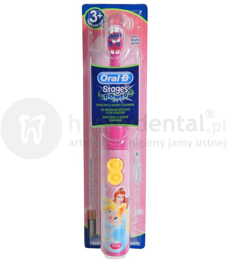 BRAUN Oral-B DB3 Stages Power - szczoteczka bateryjna Oral B dla dzieci - bajka Księżnikczki (Princess)