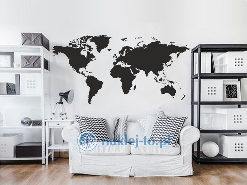 Naklejka Mapa świata 1 naklejka na ścianę