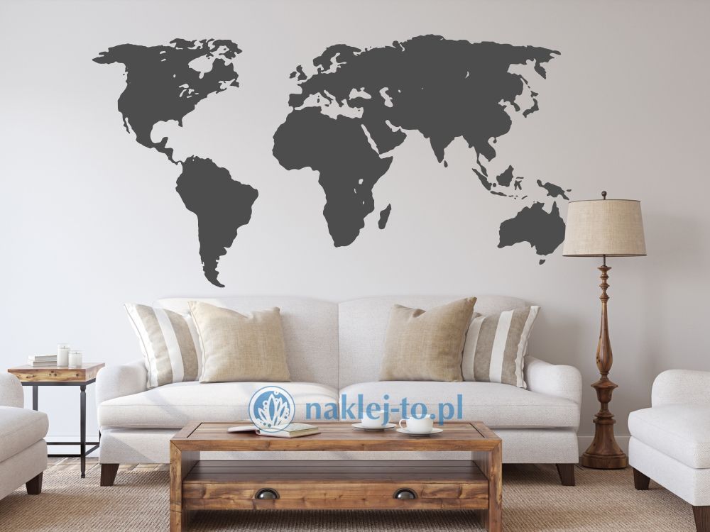naklejka na ścianę Mapa świata 2 naklejka na ścianę