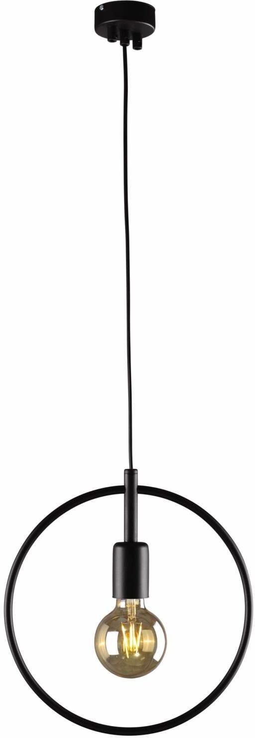 Okrągła LAMPA wisząca K-3833 Kaja metalowa OPRAWA ramka ZWIS pierścień ring czarny