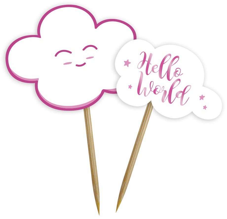 Folat 65369 baby shower dziewczęce plektrony imprezowe