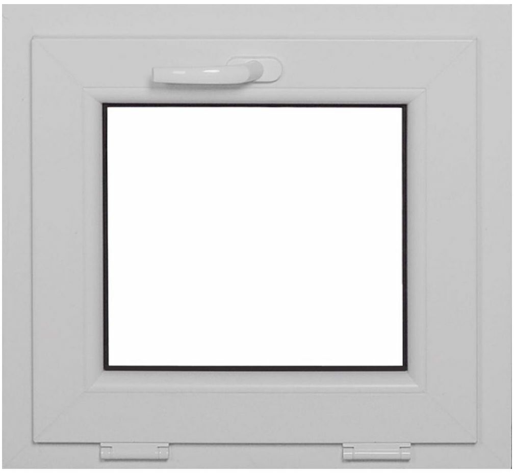 Okno PCV 2-szybowe O1 Białe 565 x 535 mm uchylne do wewnątrz
