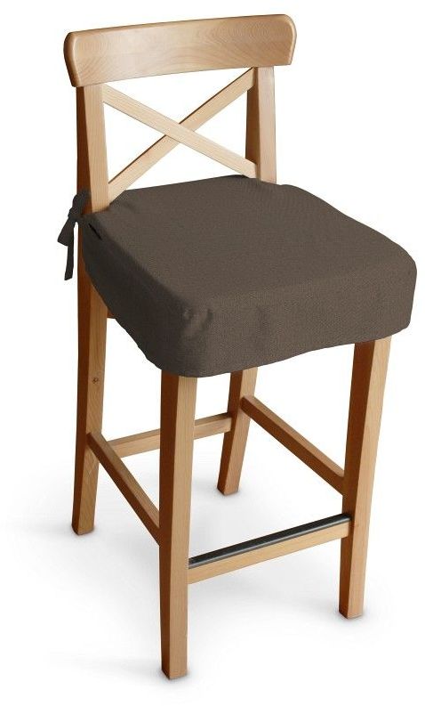 Siedzisko na krzesło barowe Ingolf, brązowy, krzesło barowe Ingolf, Etna