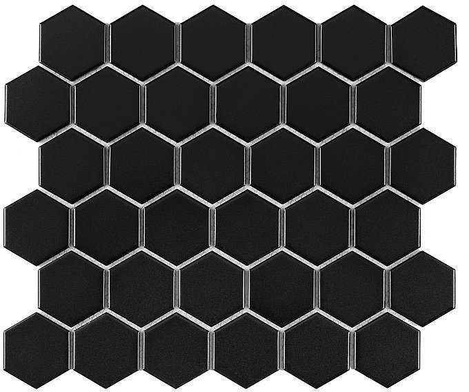 DUNIN mozaika ceramiczna HEXAGON BLACK 51 MATT