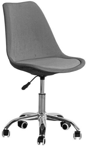 Krzesło obrotowe welurowe, szare ART235C