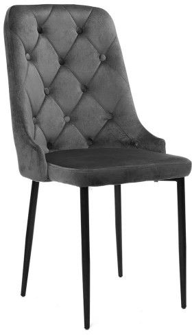 Krzesło z wysokim oparciem   MIGEL   HY-DC0255 welur szary