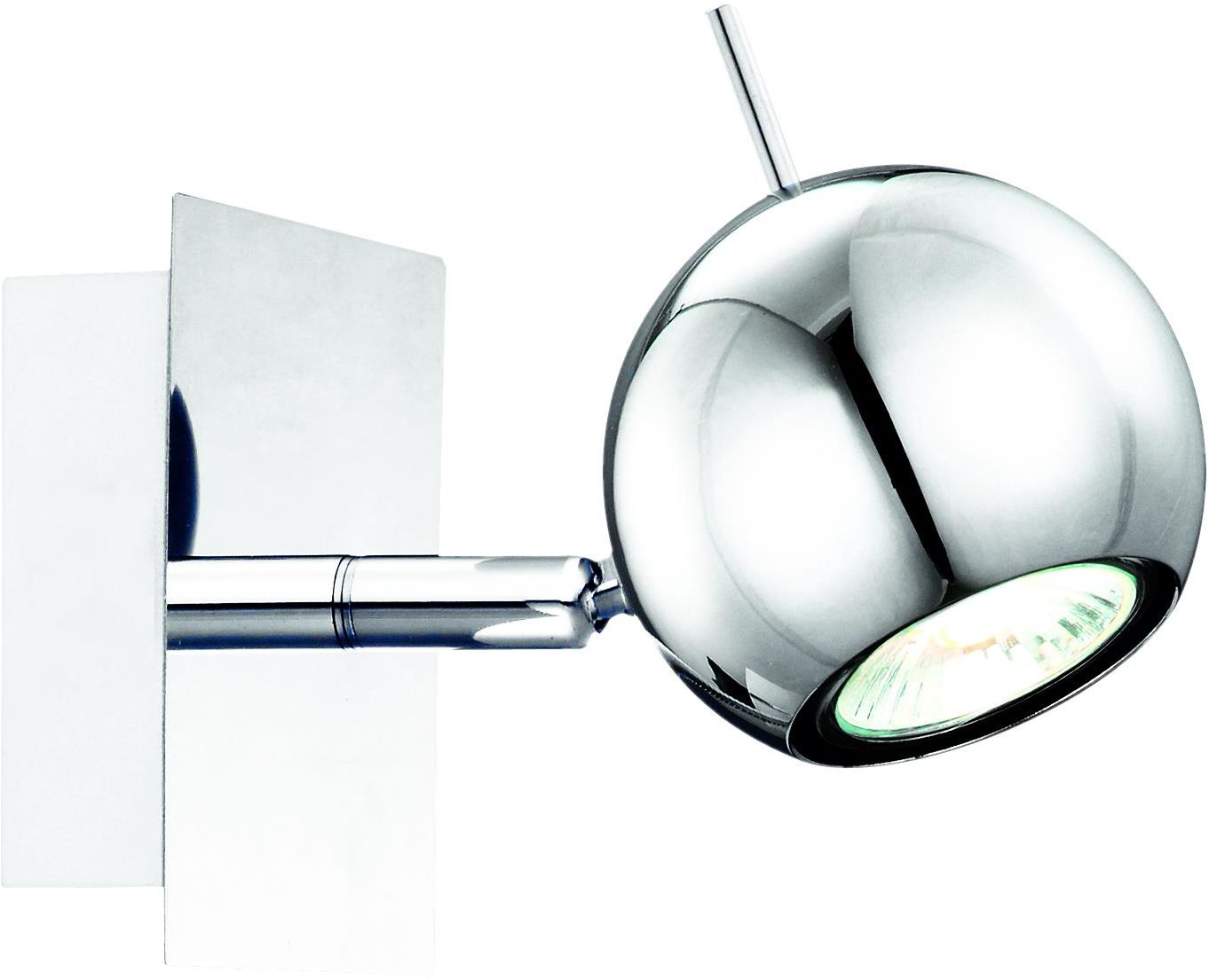 Lampex Vigo 501/1 kinkiet lampa ścienna nowoczesna okrągły chromowany reflektor 1x50W GU10 10cm