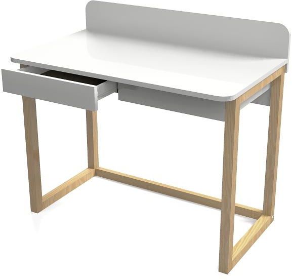Elior Białe biurko w stylu skandynawskim Margo