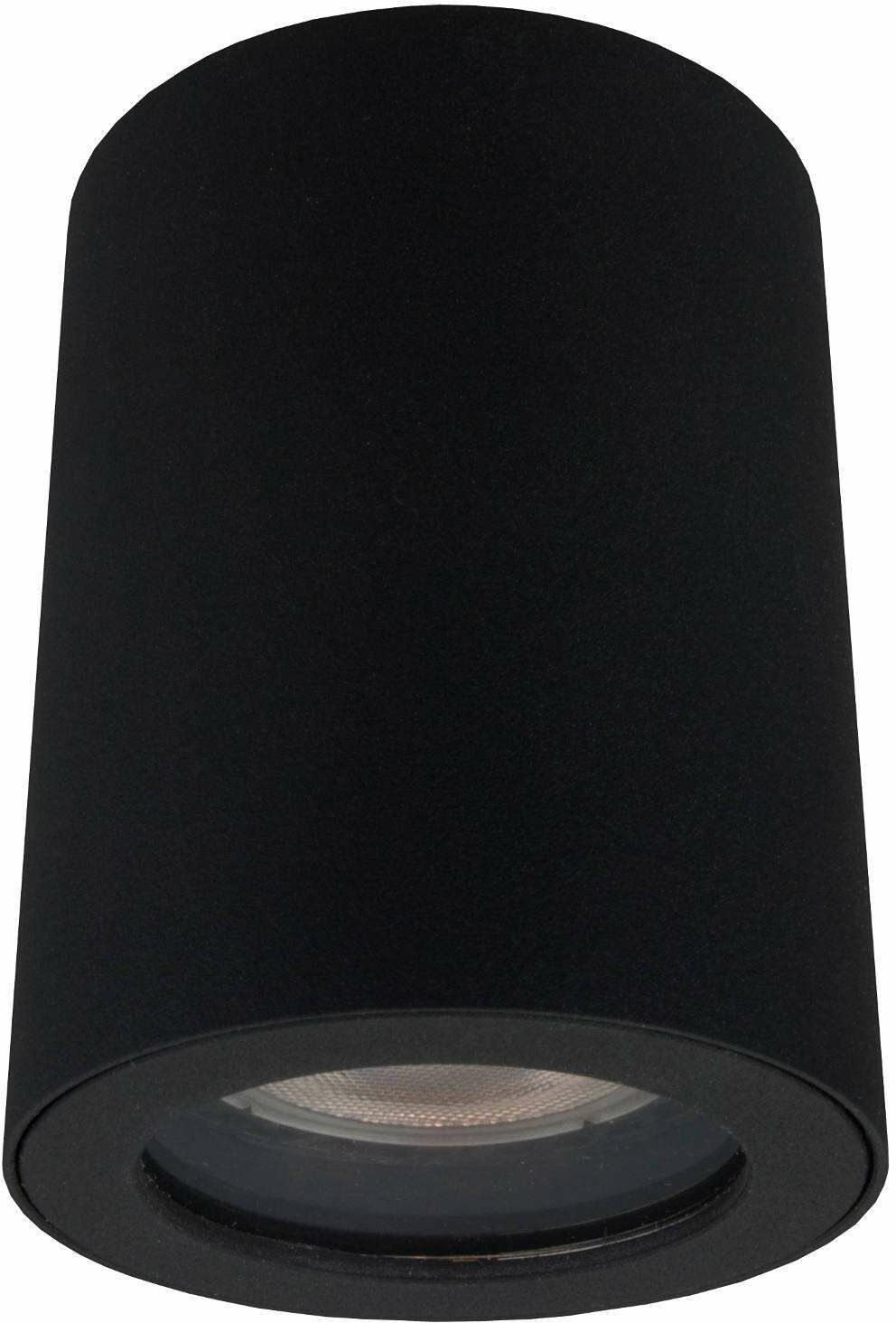 Natynkowa LAMPA sufitowa FARO LP-6510/1SM BK Light Prestige metalowa OPRAWA tuba downlight IP65 czarna