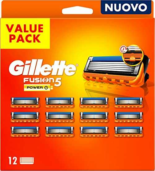 Gillette Fusion5 Power Lamette zamienne do maszynki do golenia, 12 wymiennych ostrzy do golarki,