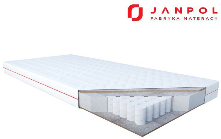 JANPOL EREBU - materac kieszeniowy, sprężynowy, Rozmiar - 100x190, Pokrowiec - Smart NAJLEPSZA CENA, DARMOWA DOSTAWA