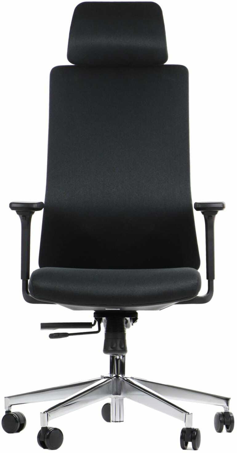 Nowoczesne krzesło biurowe obrotowe AKCENT/F czarny - pełen zakres regulacji
