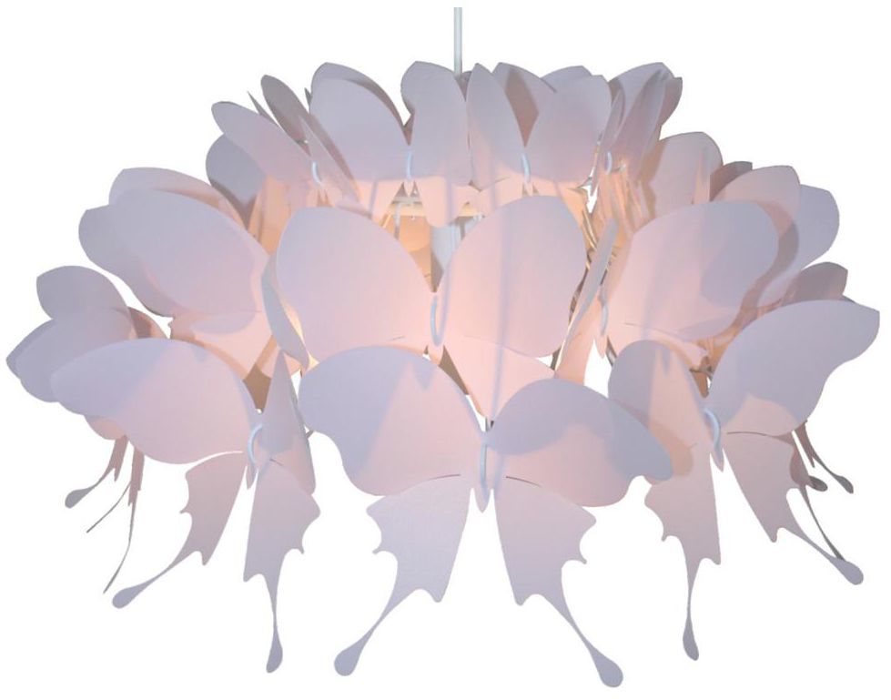 Lampa wisząca FARFALLA różowa E27 LIGHT PRESTIGE