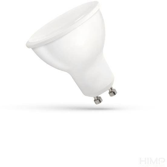 Żarówka LED GU10 230V 6W SMD Barwa Zimna z Mleczną Szybką Biała SpectrumLED WOJ+13266