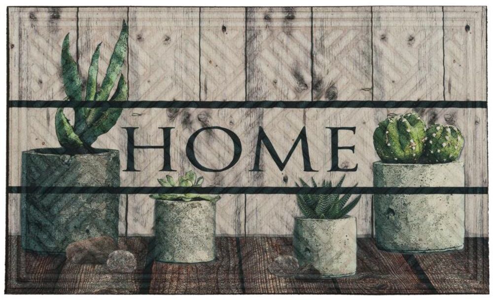 Wycieraczka wewnętrzna Succulent 75 x 45 cm gumowa