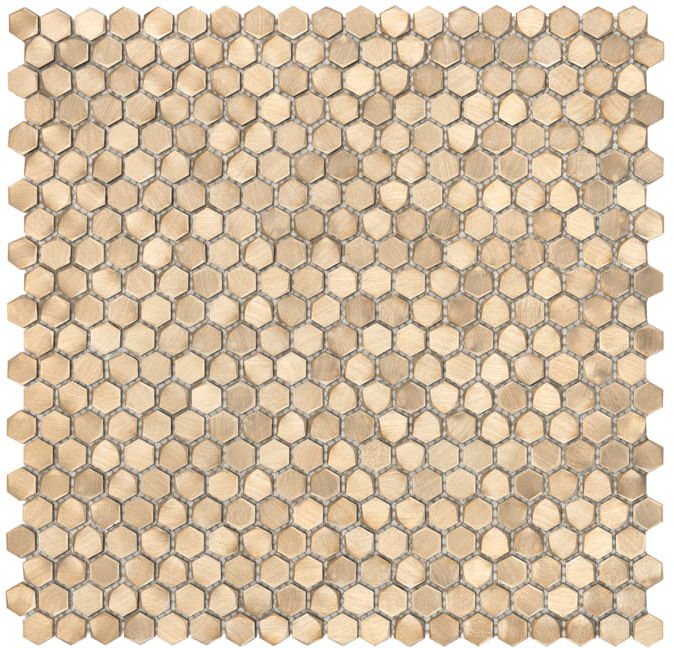 DUNIN Allumi Gold Hexagon 14  mozaika metalowa