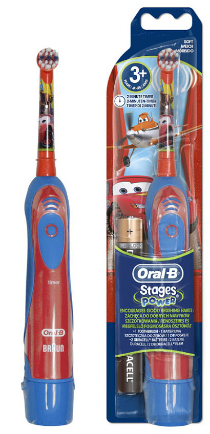 BRAUN Oral-B Stages Power DB4 CARS szczoteczka elektryczna na baterie dla dzieci