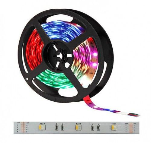 Taśma LED RGBW 24V 150SMD5050 IP20 biała ciepła niewodood. - 1m