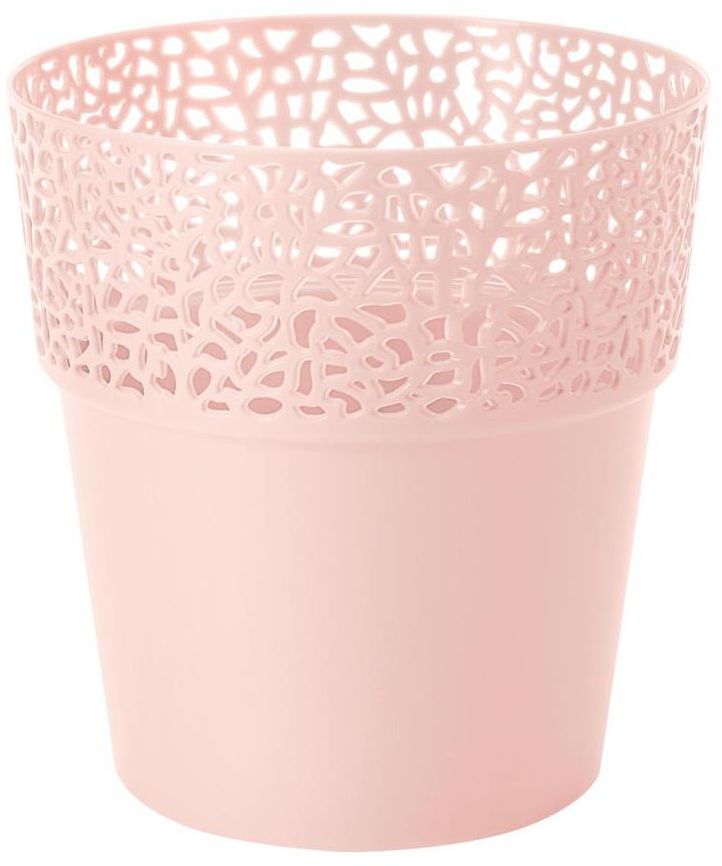 Osłonka na doniczkę 14.5 cm plastikowa różowa ROSA
