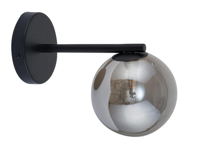 Lampa ścienna, szklana kula ROMA KINKIET szary 32087