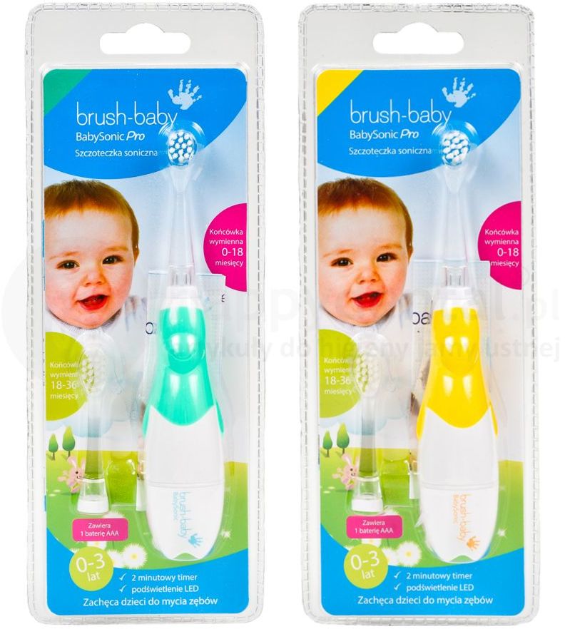 BRUSH-BABY BabySonic PRO szczoteczka soniczna dla dzieci w wieku 0-3