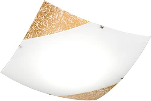 Fischer & Honsel Lampa sufitowa 1x LED 18,5 W // szkło białe/średnica złoty 40x40 cm
