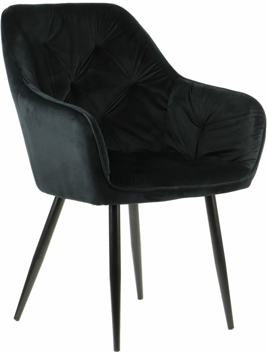 Krzesło tapicerowane do salonu, jadalni i restauracji HTS-D19 - czarny