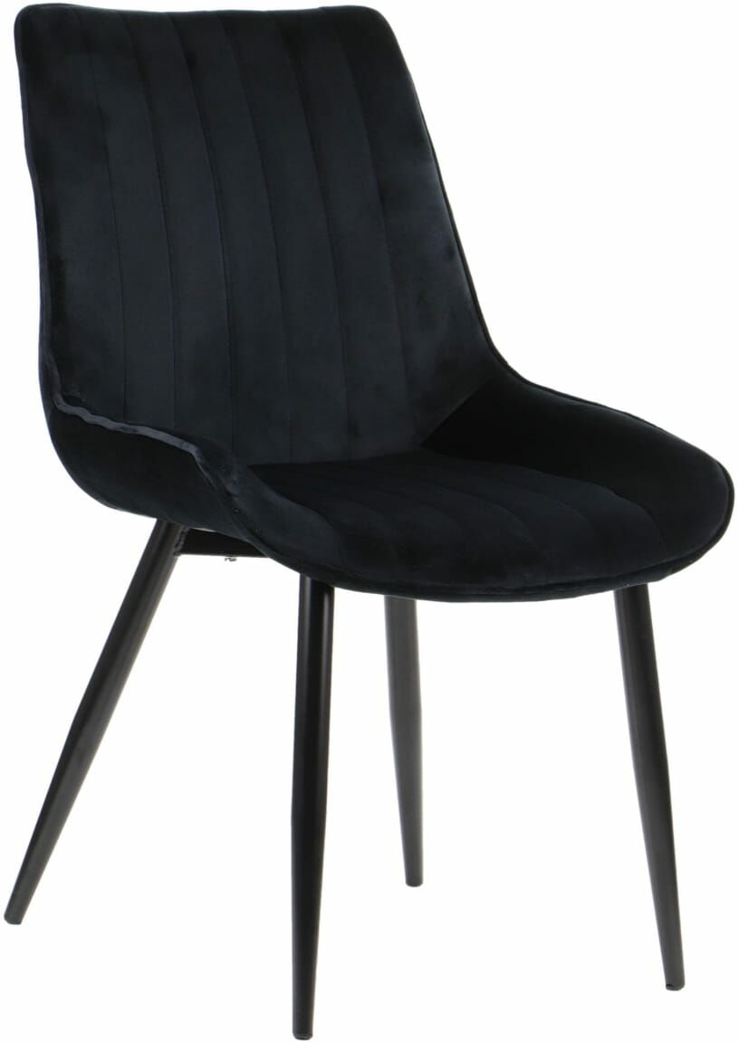 Krzesło tapicerowane do salonu, jadalni i restauracji HTS-D7A - czarny