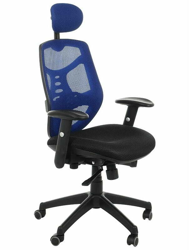 Fotel biurowy gabinetowy KB-8905/NIEBIESKI - krzesło obrotowe