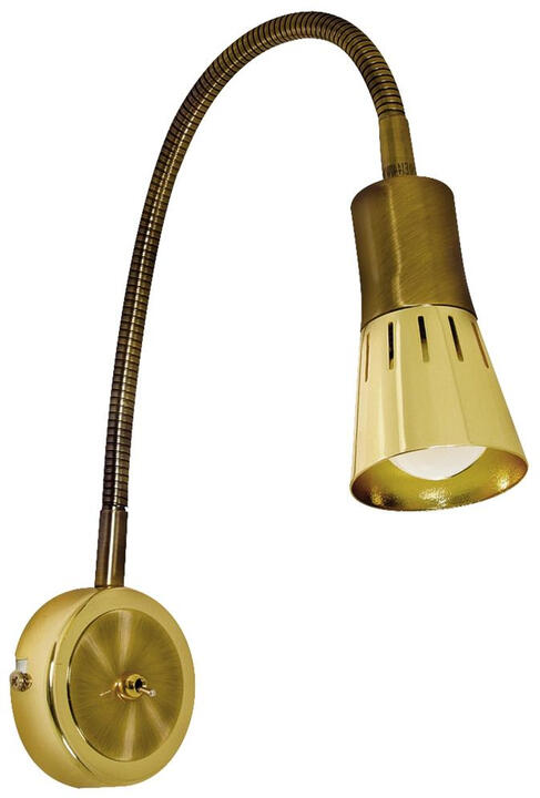 ARENA LAMPA KINKIET WYSIĘGNIK 1*40W R50 E14 ZŁOTO PATYN