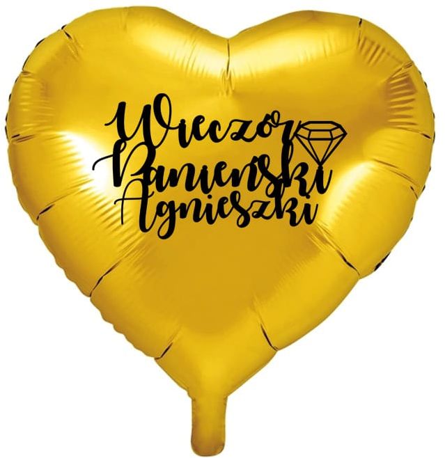 Balon foliowy Serce personalizowany na Wieczór Panieński - 45 cm - 1 szt.