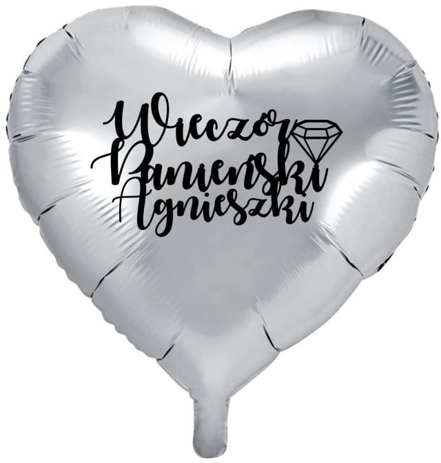 Balon foliowy Serce personalizowany na Wieczór Panieński - 45 cm - 1 szt.