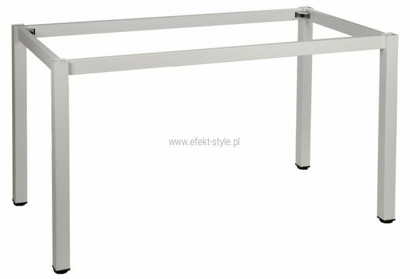 Stelaż metalowy do stołu i biurka A057/KB 136x76 cm, nogi kwadratowe 5x5 cm - BIAŁY