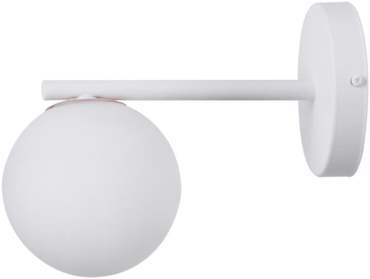 Lampa ścienna, szklana kula GAMA KINKIET biały 33195