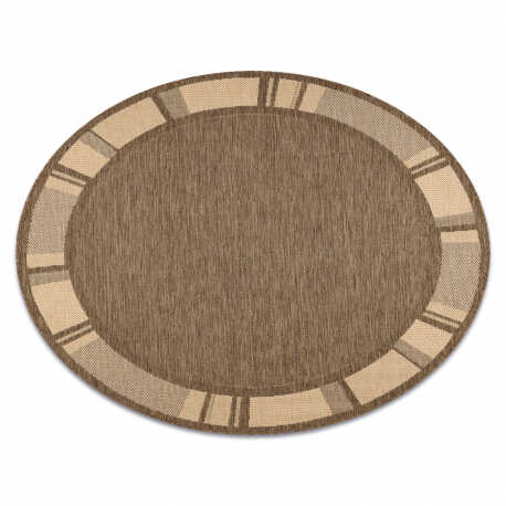 DYWAN SZNURKOWY SIZAL FLOORLUX KOŁO 20195 coffeee / mais koło 120 cm