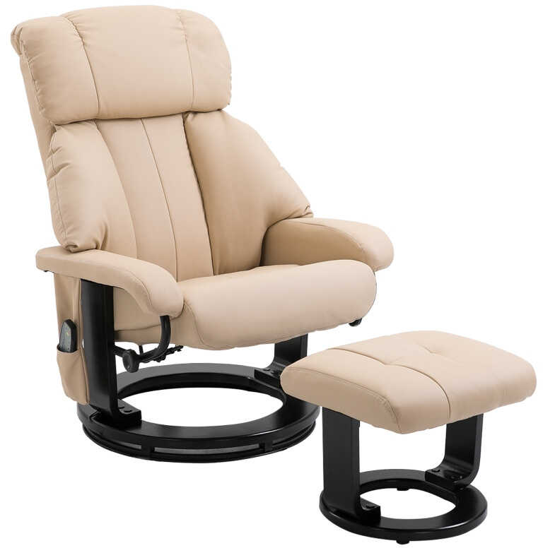 Fotel masujący krzesło z masażem beżowe