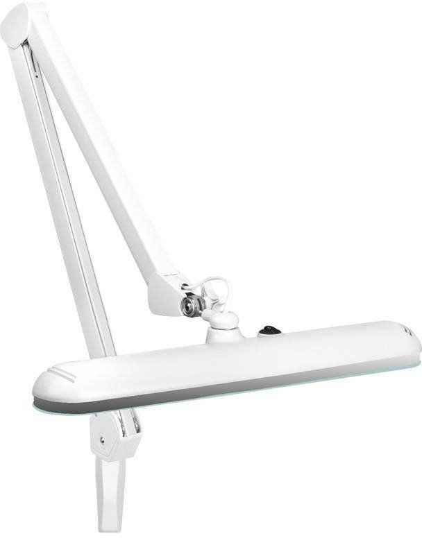 Lampa warsztatowa led elegante 801-s z imadełkiem standard biała