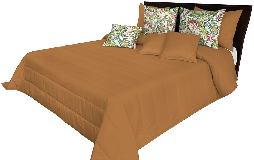Narzuta pikowana na łóżko karmelowa NMN-001 Mariall