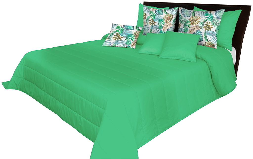 Narzuta pikowana na łóżko zielona NMN-003 Mariall