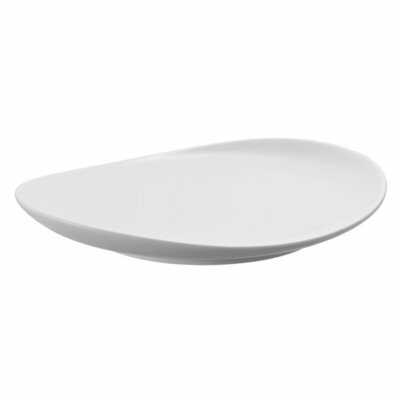 Talerz obiadowy DUKA TIME 28x24 cm biały porcelana