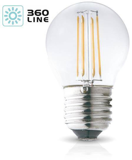 Żarówka ozdobna FILAMENT LED E27 4W ciepła 3000K G45 kulka