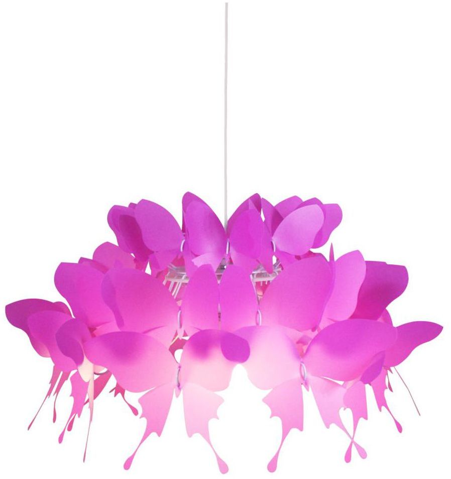 Lampa wisząca FARFALLA różowa E27 LIGHT PRESTIGE