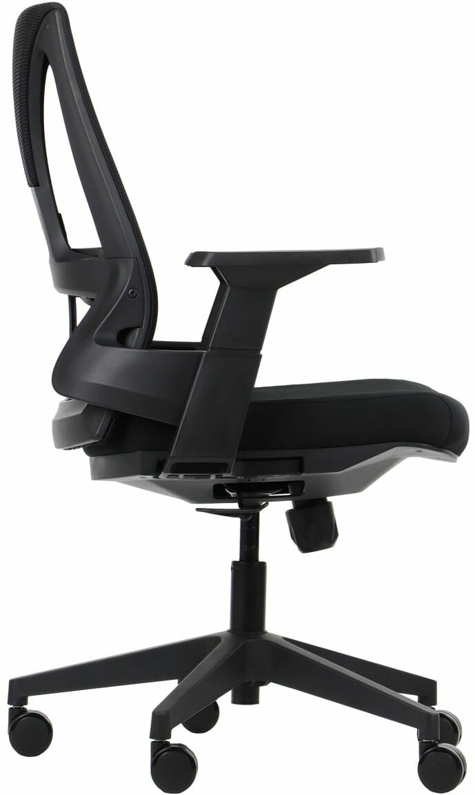 Krzesło obrotowe, biurowe OLTON L CZARNY - oparcie siatkowe, regulowane lędźwie