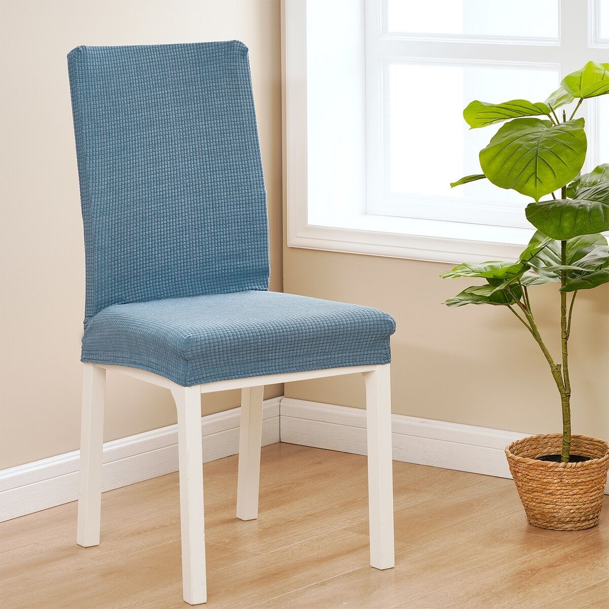 4Home Elastyczny pokrowiec na krzesło Magic clean niebieski, 45 - 50 cm, zestaw 2 szt.