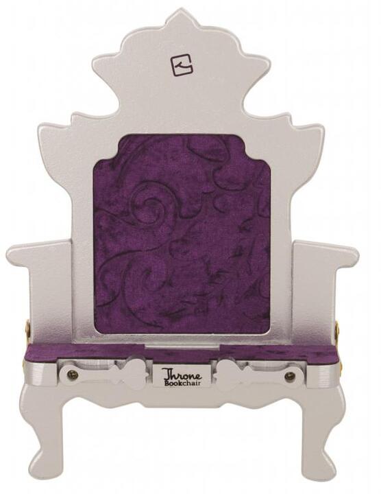 Stojak na książkę, czytnik i tablet Throne Bookchair Silver