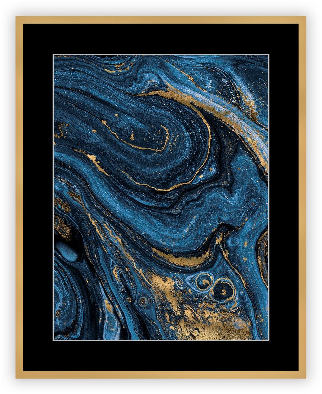Obraz Abstract Blue&Gold II 40 x 50 cm, 40 x 50cm