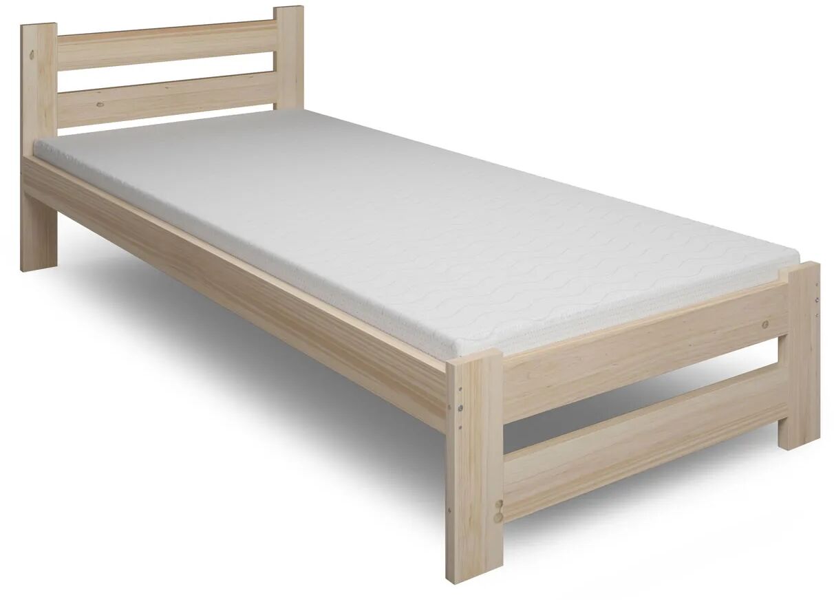 Elior Pojedyncze łóżko drewniane 80x200 - Zinos