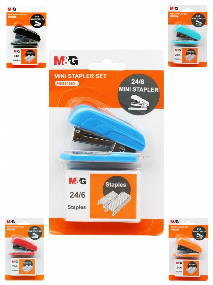 Zszywacz 12k Mini + zszywki M&G MG-ABS92701-76957